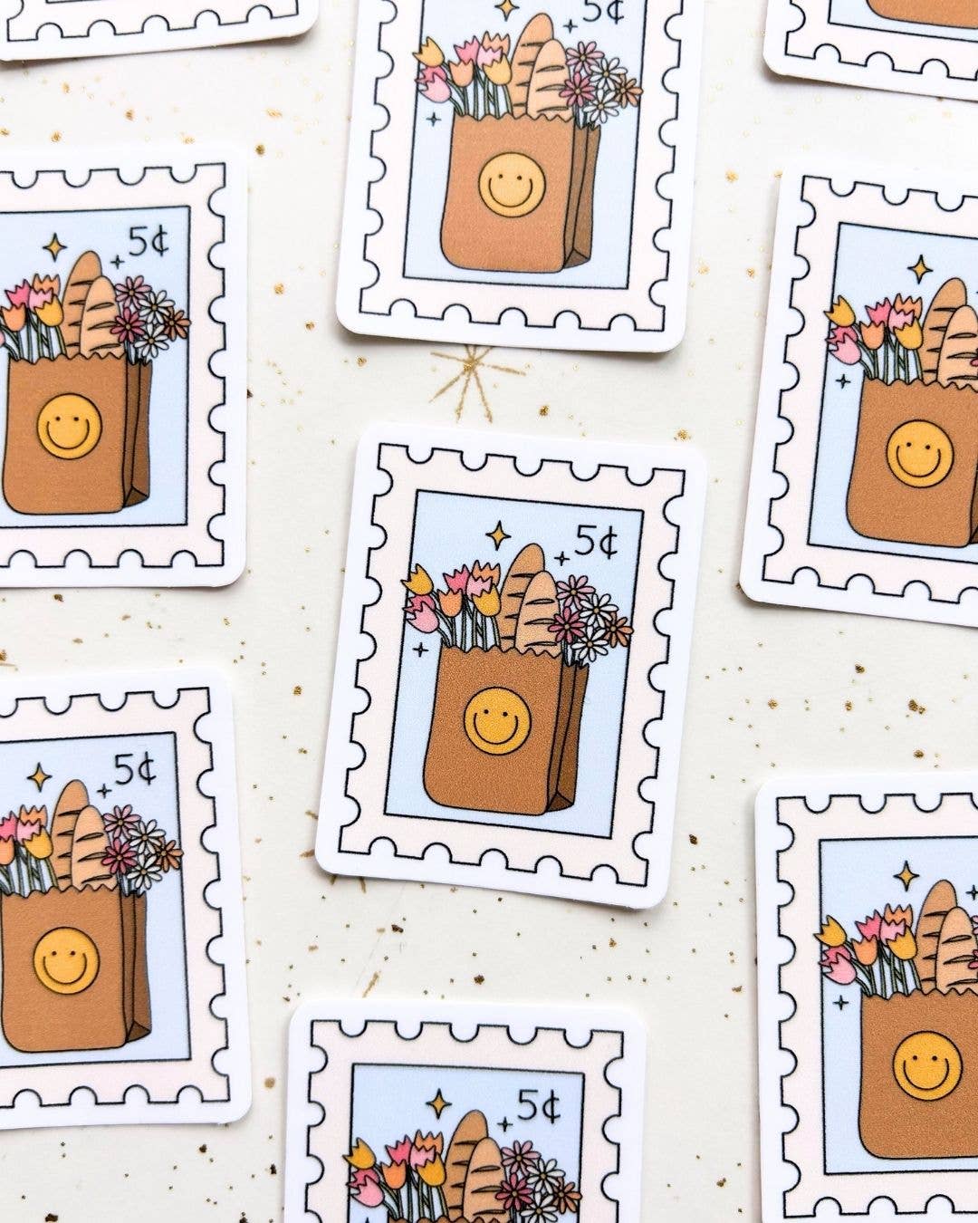 STICKER - MARKET BAG POSTAGE STAMP BY HAPPYISH BRAND