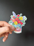 STICKER - FLORALS IN TIN BY CHELSEA EBY
