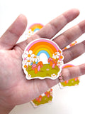 STICKER - RAINBOW MUSHROOM MEADOW BY HAPPYISH BRAND