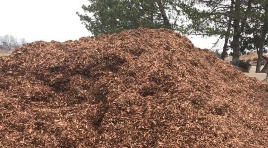 Bay landscaping's pine bark mulch in bulk.